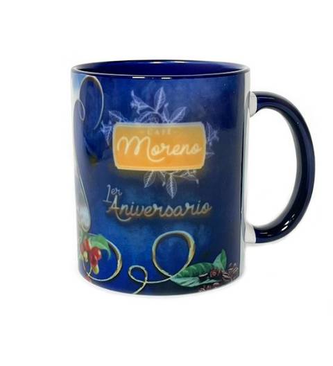 Mug aniversario azul